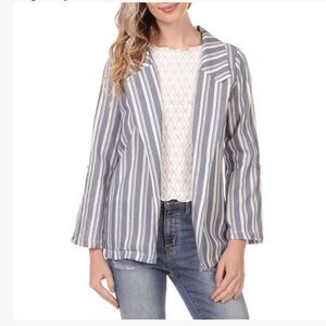 NWT - Originality Blue and White Striped Blazer